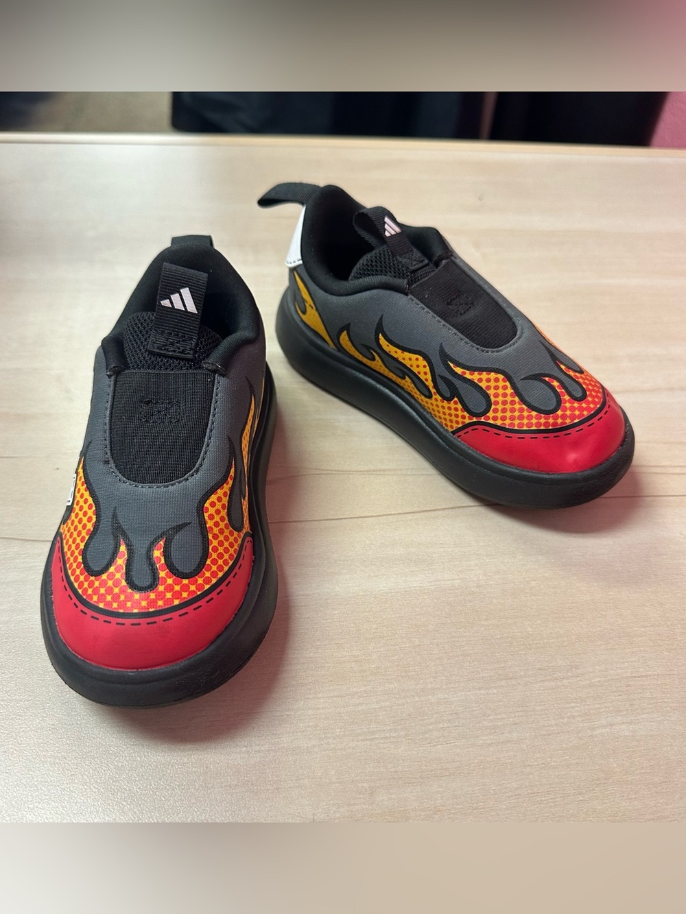 adidas bubble comfy Kids Flame Slip-On Sneakers - Red, Orange, Black